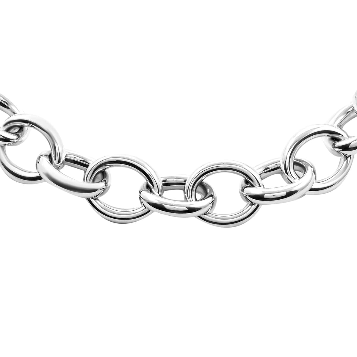 Majul & Co. One Of A Kind Sterling Silver Tubular Link Necklace 24 Inches Hand-Made in Mexico 113 Grams image number 0