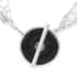 Majul & Co. ONE OF A KIND Black Onyx Multi Chain Lariat Disc Necklace 26 Inches in Sterling Silver Hand-Made in Mexico 110 Grams 10.00 ctw image number 2