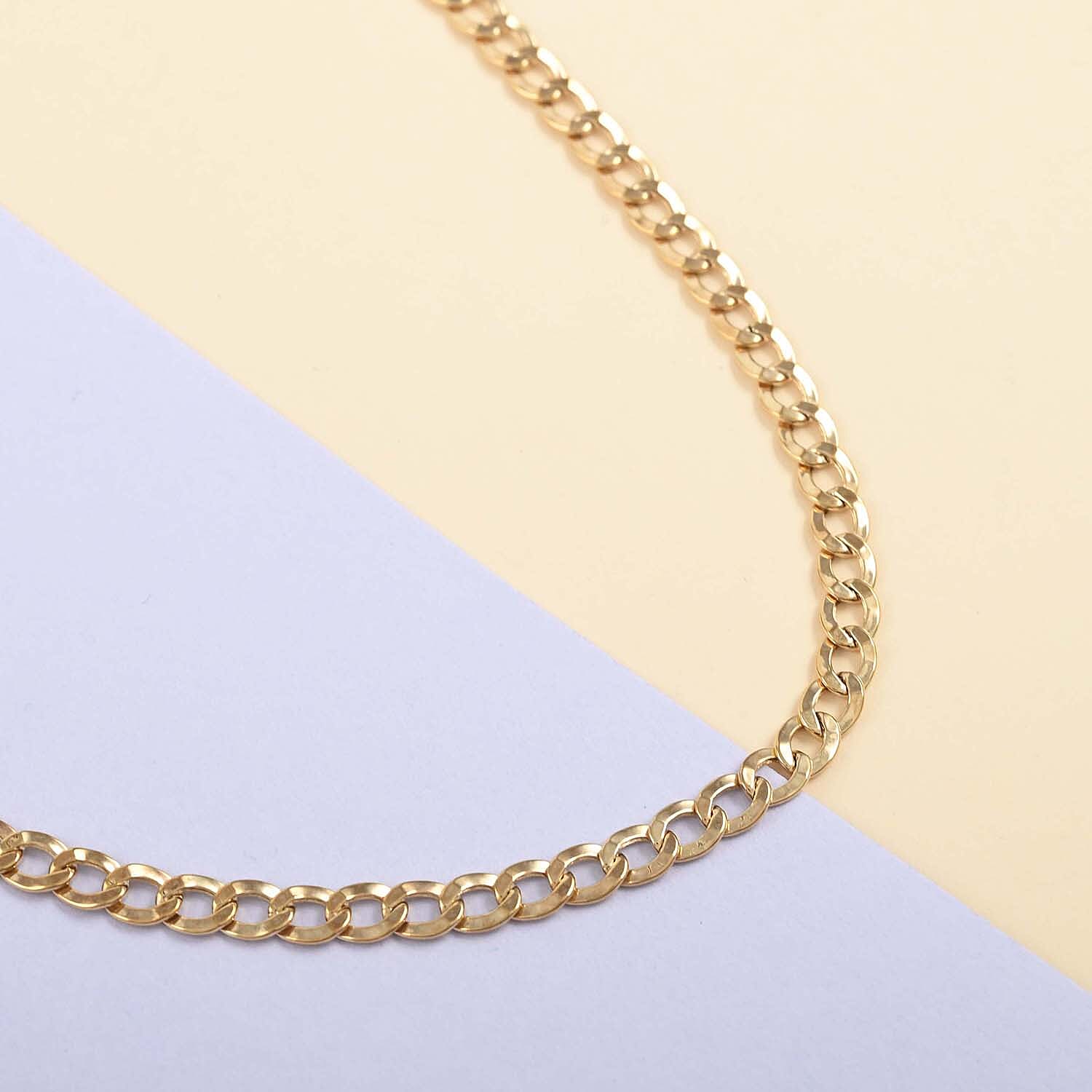 New York Closeout 10K Yellow Gold 4mm Curb Necklace 20 Inches 6.10 Grams