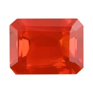 AAAA Mexican Cherry Fire Opal, Loose Gemstone For Jewelry, Loose Stone For Rings, Loose Fire Opal, Octagon Shape Opal (Oct 8x6 mm) 1.00 ctw