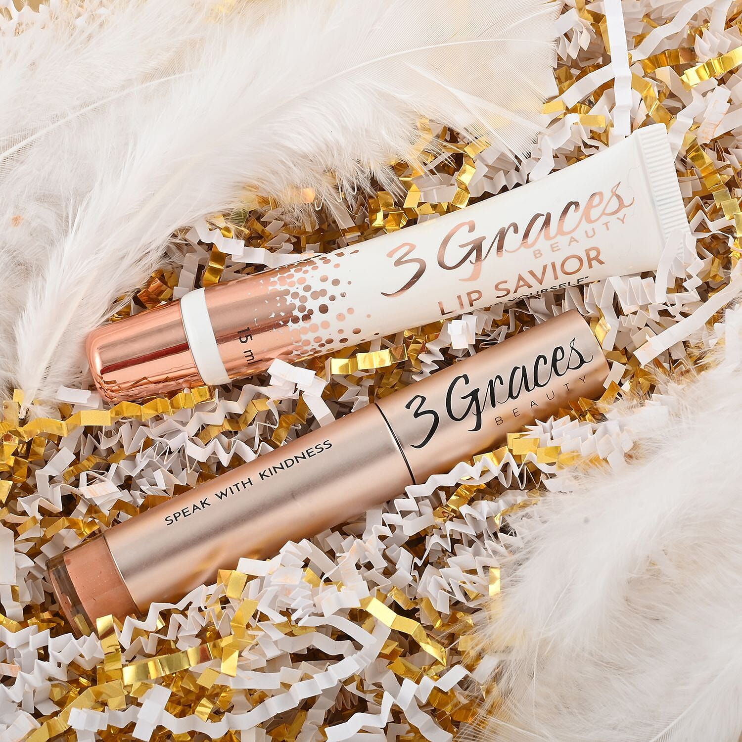 3 Graces Lip Savior & Nude Lip Gloss Duo Set