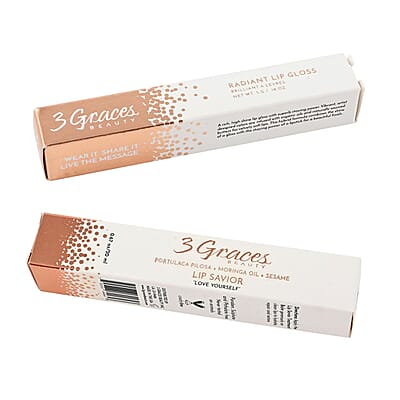 3 Graces Lip Savior & Nude Lip Gloss Duo Set