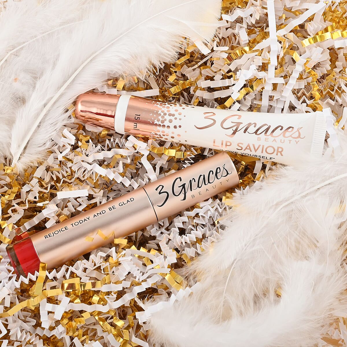3 Graces Lip Savior & True Red Lip Gloss Duo Set image number 1