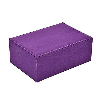 Purple Velvet 2 Tier Jewelry Box with Lock and Key , Jewelry Storage Box for Women , Jewelry Case , Jewelry Organizer