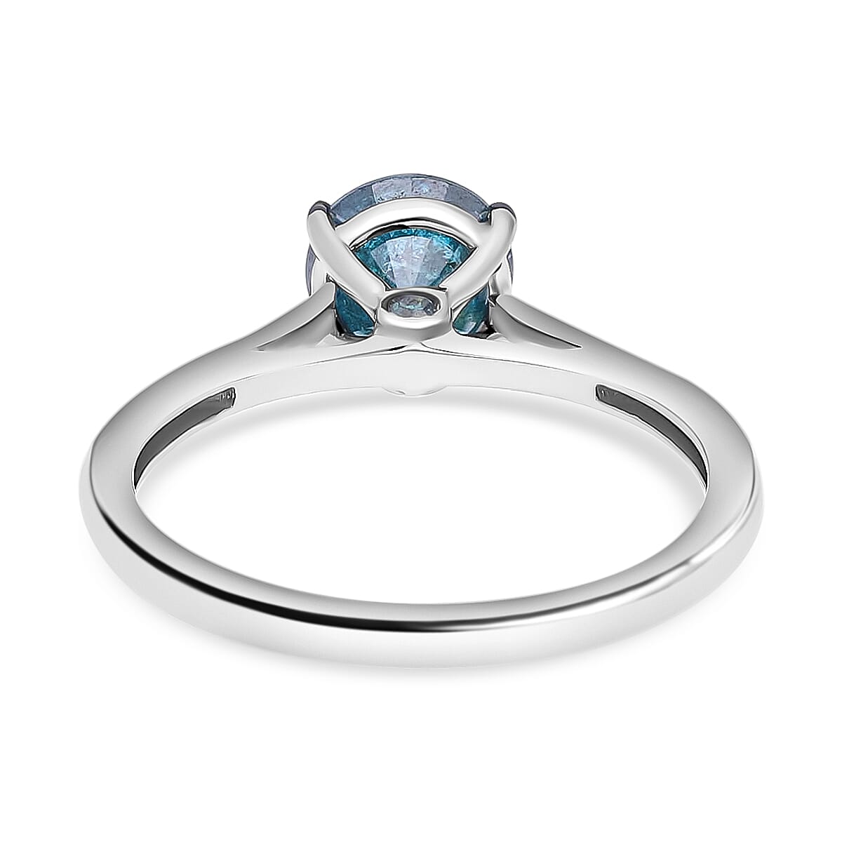 Luxoro SGL Certified Blue Diamond Solitaire Ring, 10K White Gold Ring, Diamond Ring, Gold Solitaire Ring, Promise Ring, Gold Gift For Her 1.00 ctw image number 4