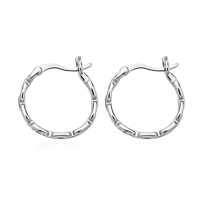 Paper Clip Chain Hoop Earrings in Stainless Steel | Tarnish-Free, Waterproof, Sweat Proof Jewelry