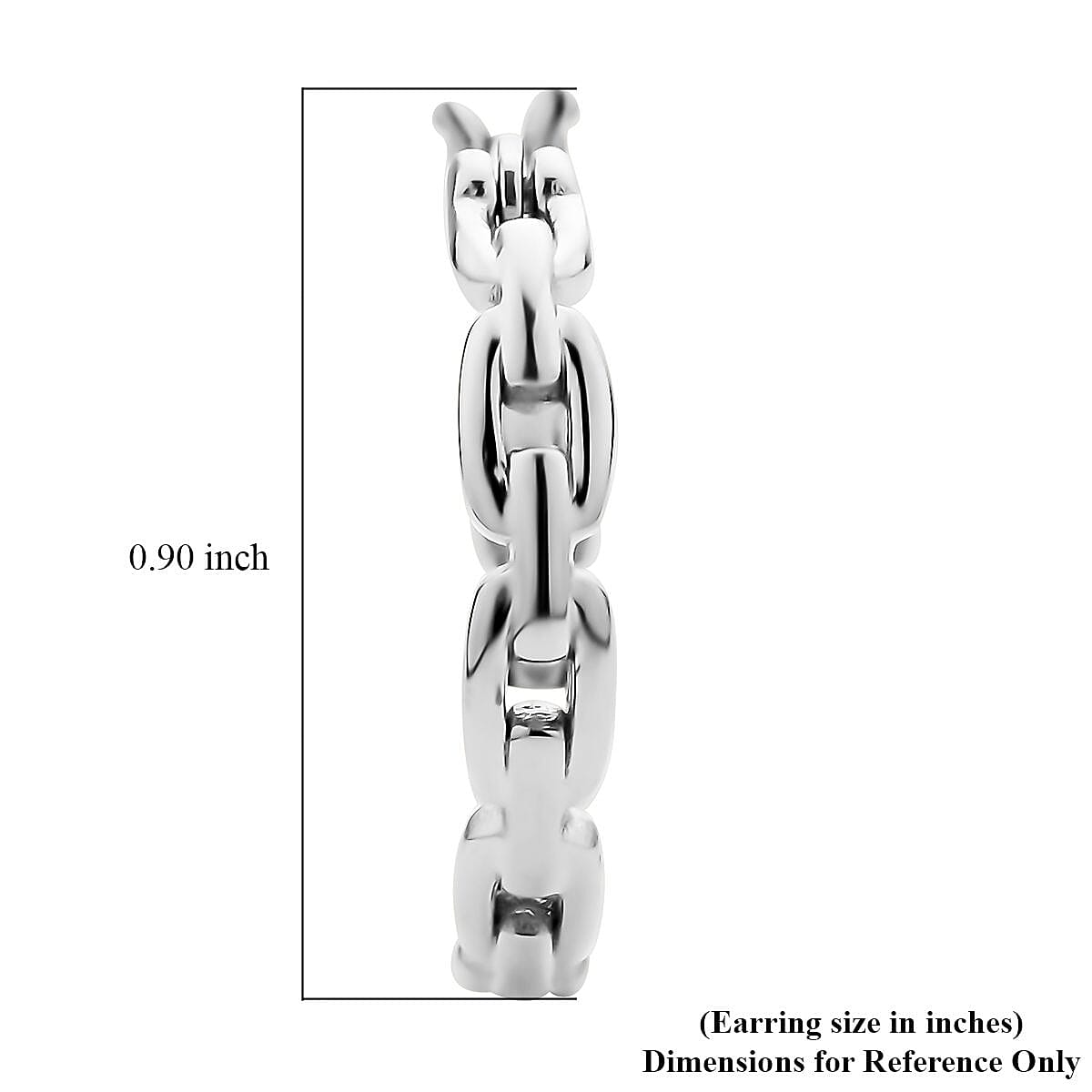 Paper Clip Chain Hoop Earrings in Stainless Steel | Tarnish-Free, Waterproof, Sweat Proof Jewelry