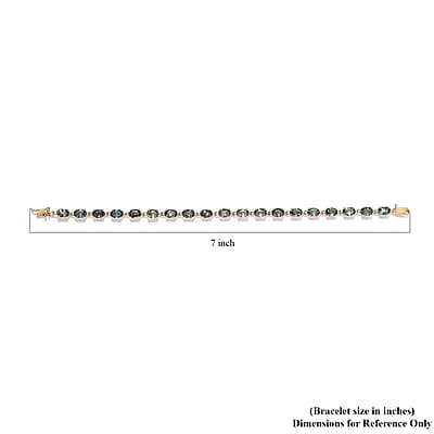 Luxoro 14K Yellow Gold AAA Parti Sapphire Tennis Bracelet (6.50 In) 11.00 ctw