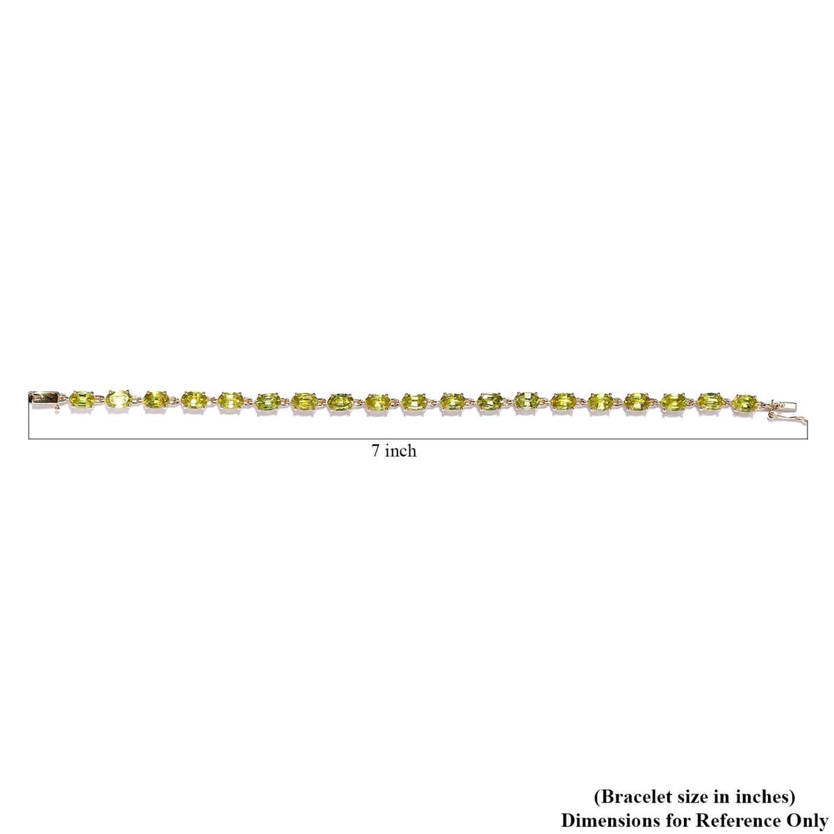 Luxoro 10K Yellow Gold AAA Sava Sphene Link Bracelet (6.50 In) 9.40 ctw image number 4