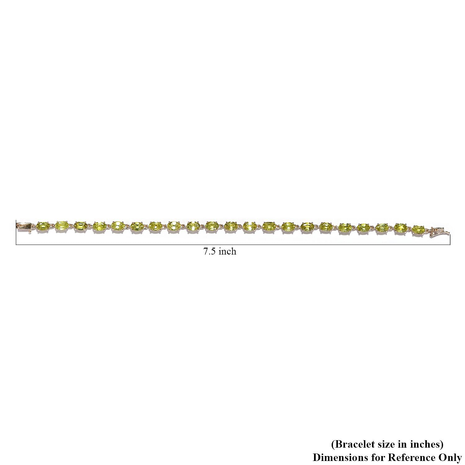 Luxoro 10K Yellow Gold AAA Sava Sphene Link Bracelet (7.25 In) 10.35 ctw