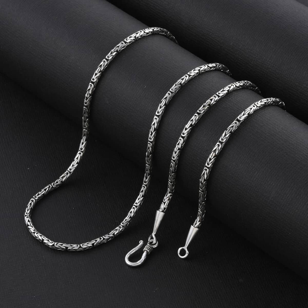 Bali Legacy Sterling Silver Borobudur Necklace 36 Inches 40 Grams image number 1