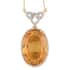 ONE OF A KIND Brazilian Citrine and Natural White Zircon Fancy Necklace 18 Inches in Vermeil YG Over Sterling Silver 10 Grams 45.50 ctw image number 0