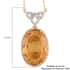 ONE OF A KIND Brazilian Citrine and Natural White Zircon Fancy Necklace 18 Inches in Vermeil YG Over Sterling Silver 10 Grams 45.50 ctw image number 4