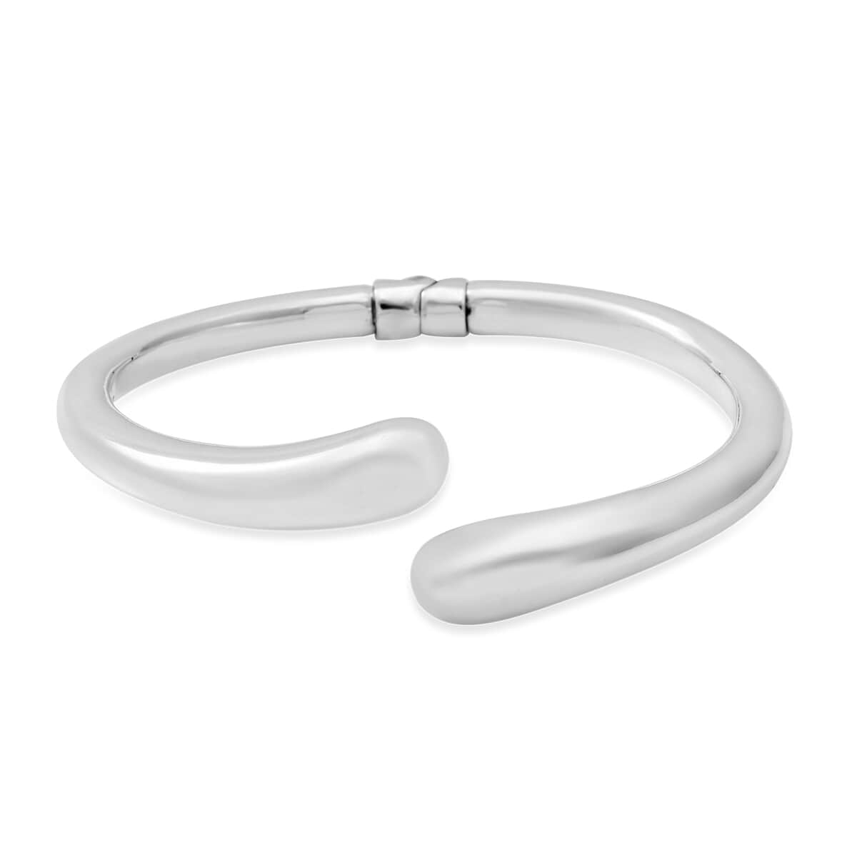 Designer Inspired Oversized Minimalist Sterling Silver Statement Bypass Cuff Bracelet (7 in) 11.55 Grams image number 0