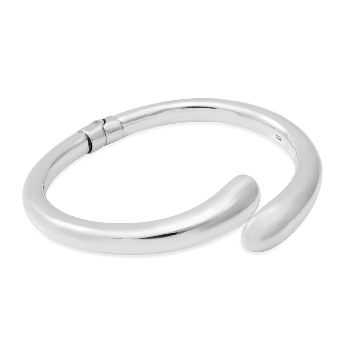 Designer Inspired Oversized Minimalist Sterling Silver Statement Bypass Cuff Bracelet (7 in) 11.55 Grams image number 1