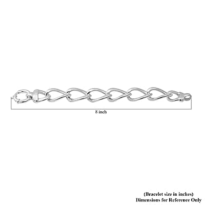 Becky’s Exclusive Pick Designer Inspired Oversized Spiral Wave Chain Link Sterling Silver Statement Bracelet (8.00 In) 22.60 Grams
