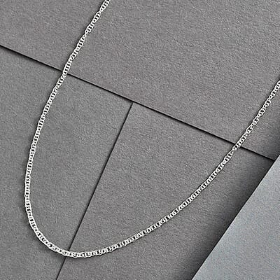 Artisan Crafted Sterling Silver Fancy Link Chain Necklace 24 Inches 2.75 Grams