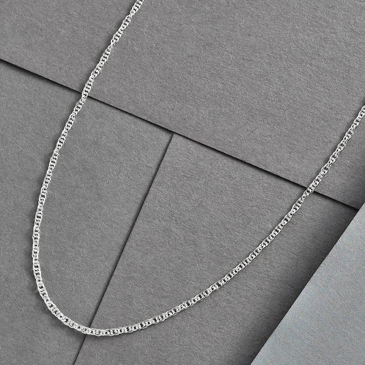 Artisan Crafted Sterling Silver Fancy Link Chain Necklace (24 Inches) (2.85 g) image number 1