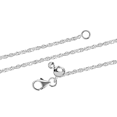 Artisan Crafted Sterling Silver Fancy Link Chain Necklace 24 Inches 2.75 Grams