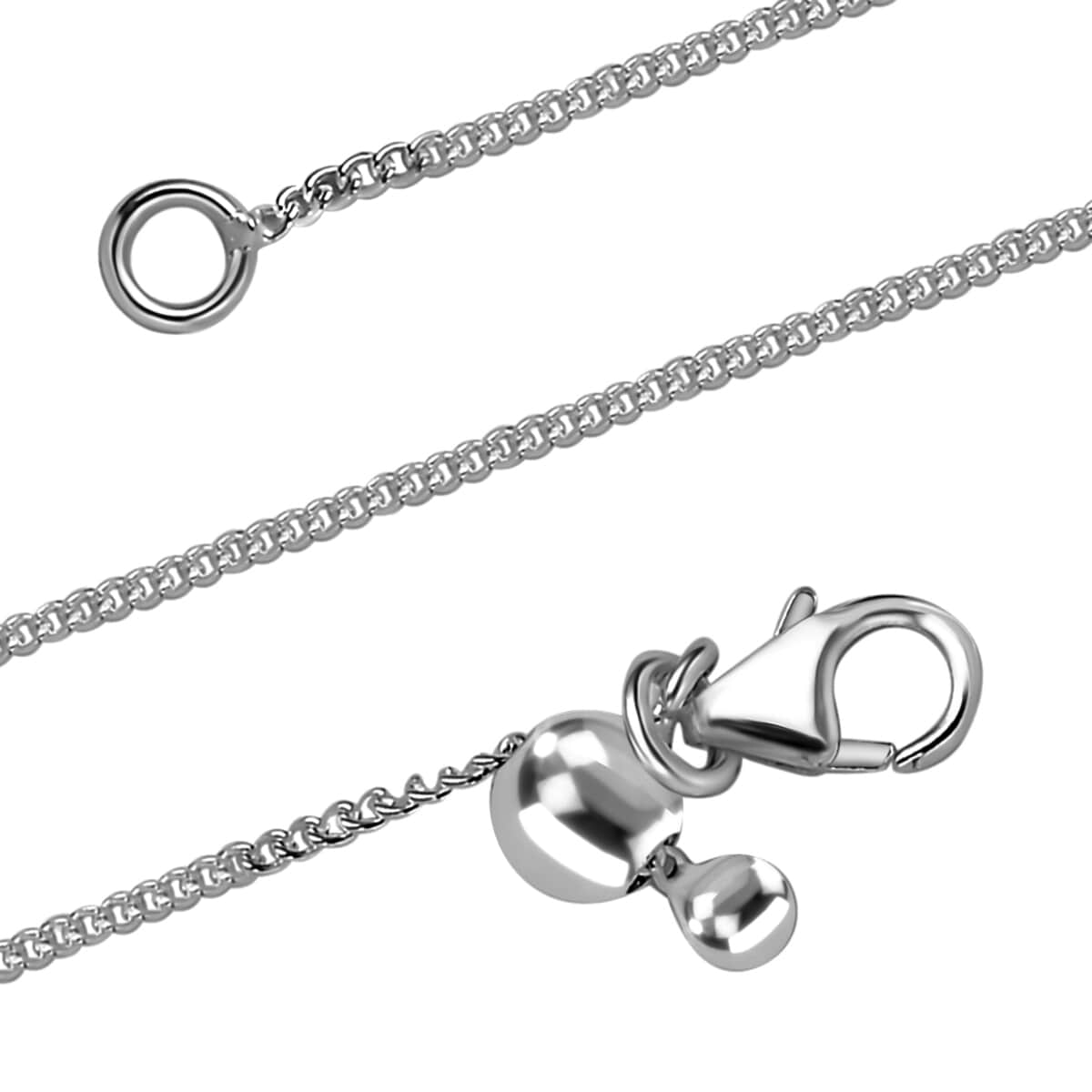 Artisan Crafted Sterling Silver Cuban Chain Necklace 24 Inches 2.90 Grams image number 3