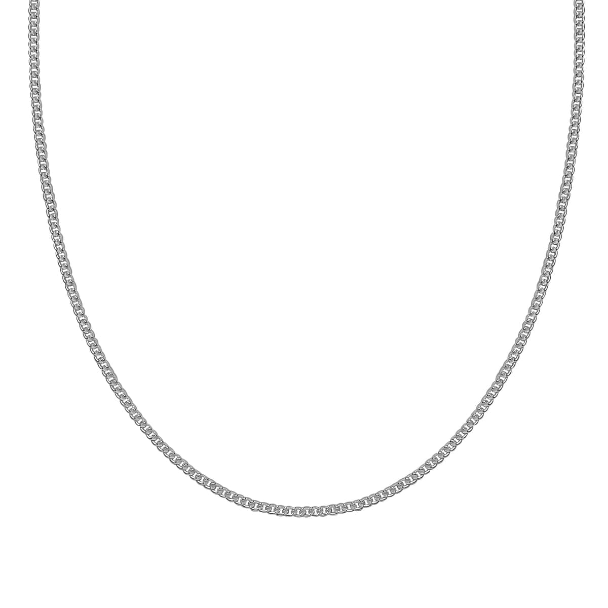 Artisan Crafted Sterling Silver Cuban Chain Necklace 24 Inches 2.90 Grams image number 4