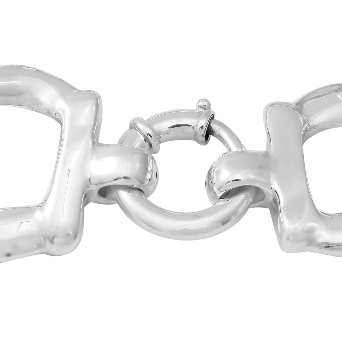 Designer Inspired Oversized Curb Chain Link Sterling Silver Statement Bracelet (8.00 In) 29 Grams image number 1
