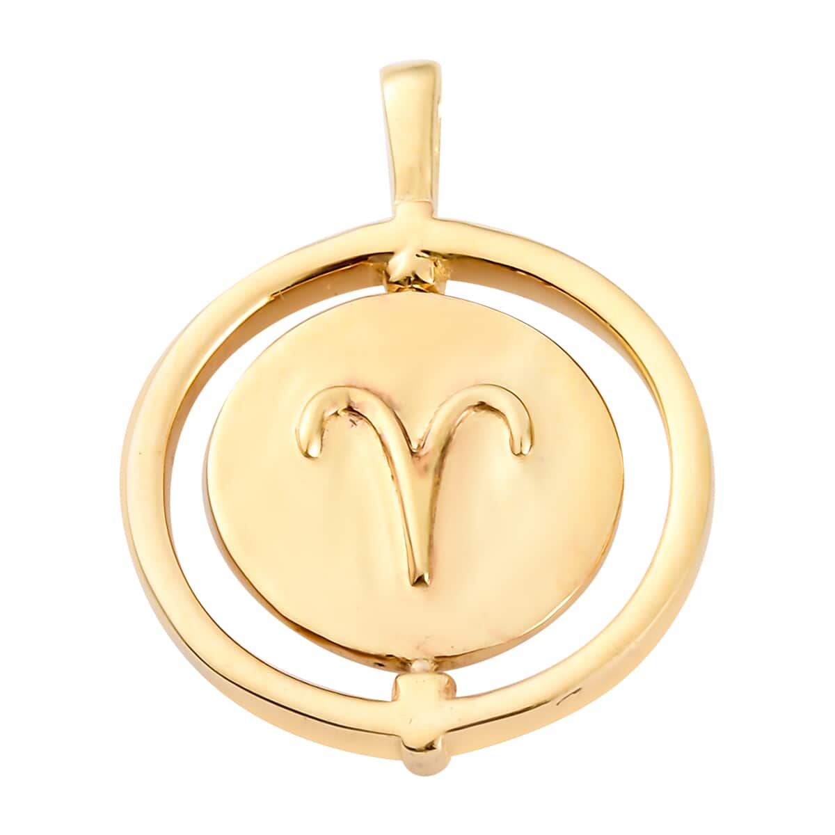 Vermeil YG Over Sterling Silver Aries Zodiac Pendant (3.85 g) image number 3