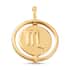 Vermeil Yellow Gold Over Sterling Silver Scorpio Zodiac Circle Pendant 3 Grams image number 3