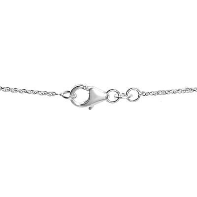 White Freshwater Pearl Station Necklace 20 Inches in Sterling Silver 25.90 ctw