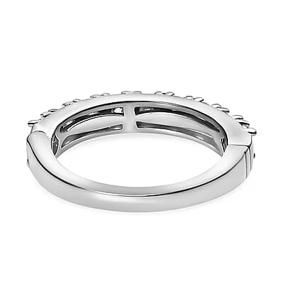 Moissanite Openable Arthritis Ring, Platinum Over Sterling Silver Ring, Moissanite Jewelry, Gifts For Her 1.00 ctw