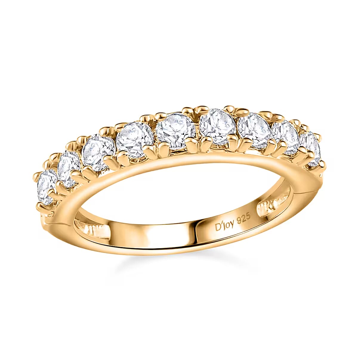 D'Joy Moissanite Openable Arthritis Ring, Vermeil Yellow Gold Over Sterling Silver Ring, Moissanite Jewelry, Gifts For Her 1.00 ctw (Size 10.0) image number 0