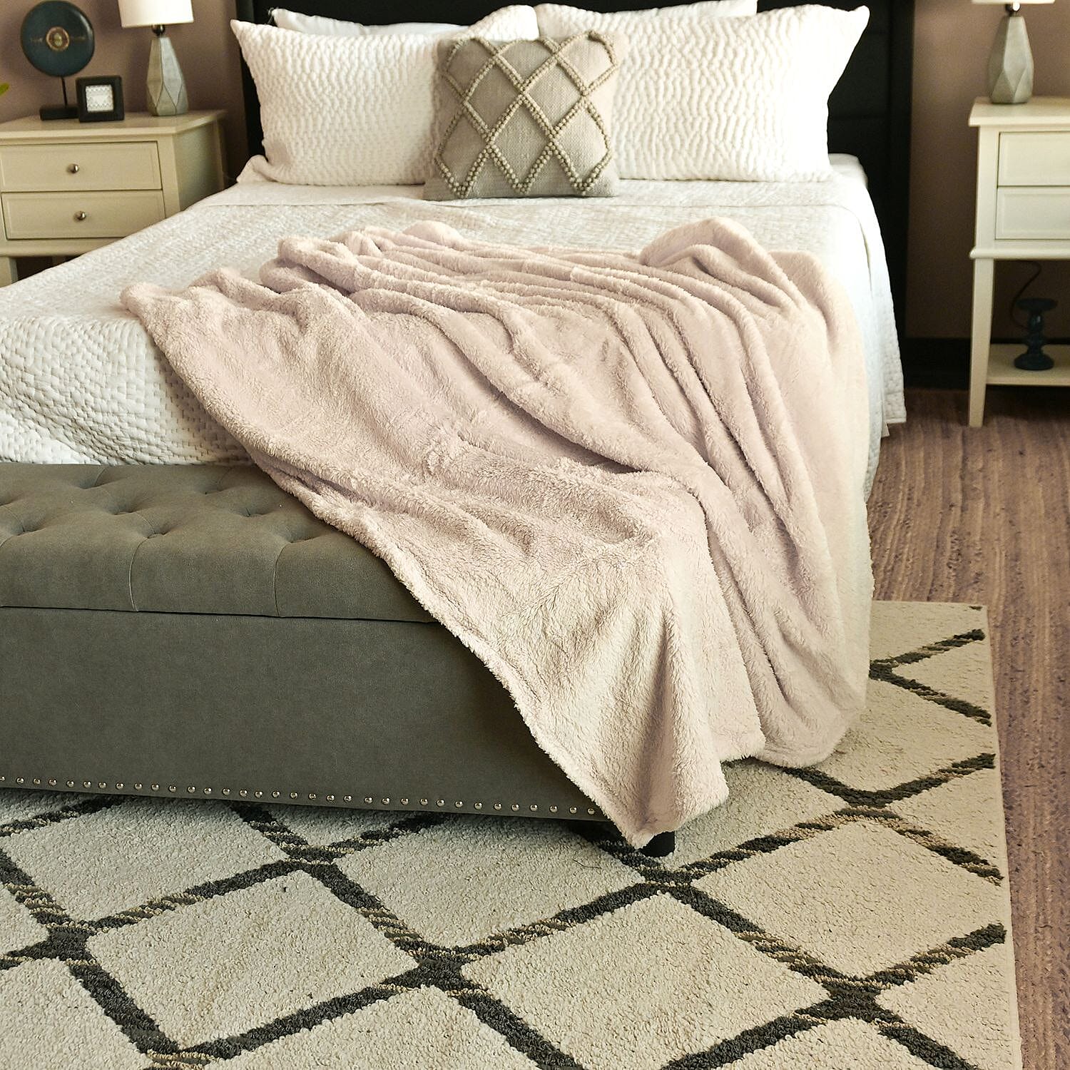 Homesmart Orange Microfiber Sherpa Blanket