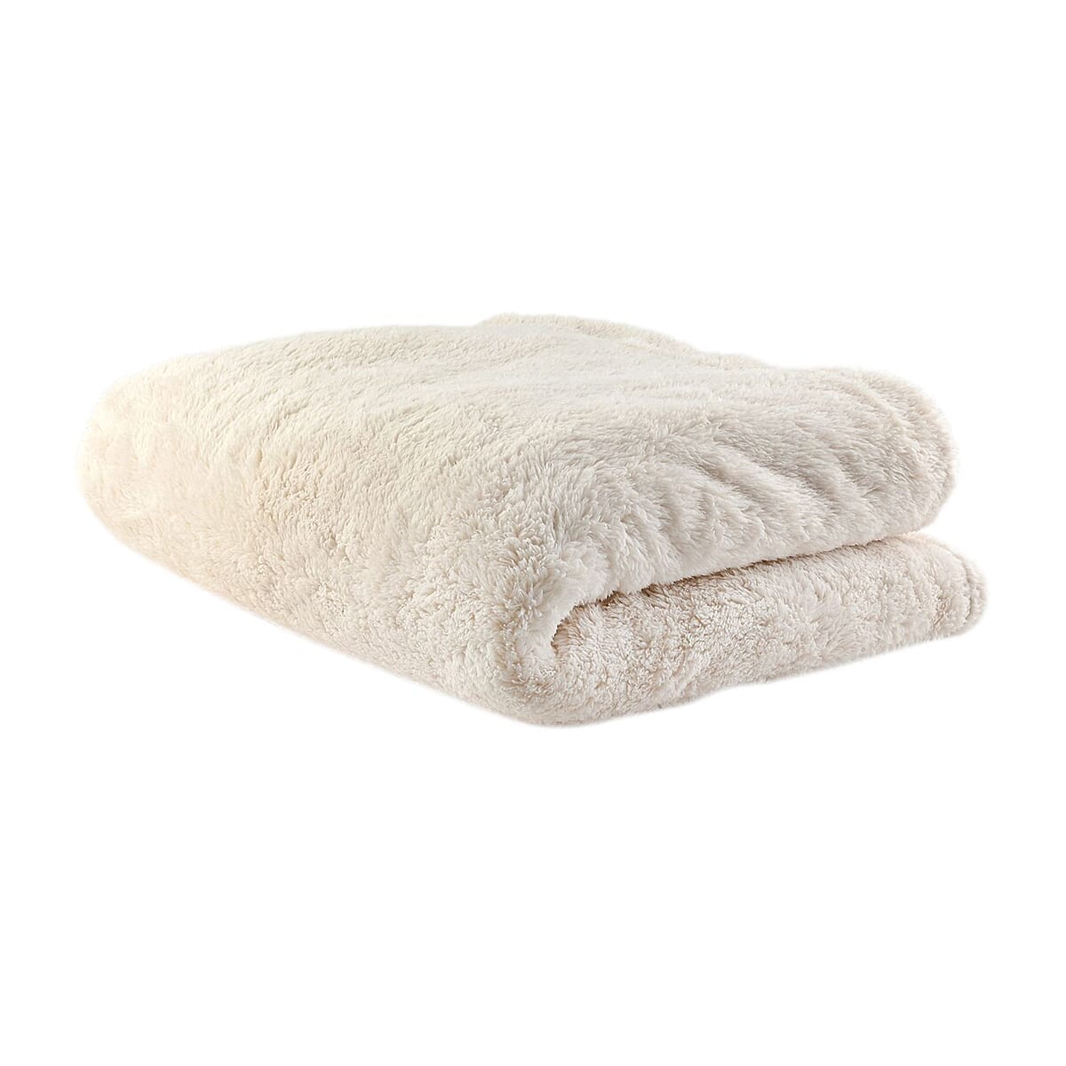 HOMESMART Vanilla Microfiber Sherpa Blanket image number 3