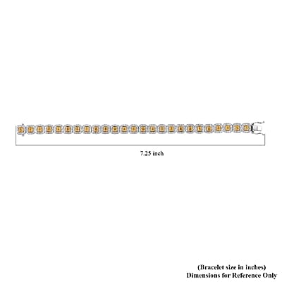 18K White Gold Natural Yellow and White Diamond SI Bracelet (7.00 In) 18.50 Grams 5.15 ctw