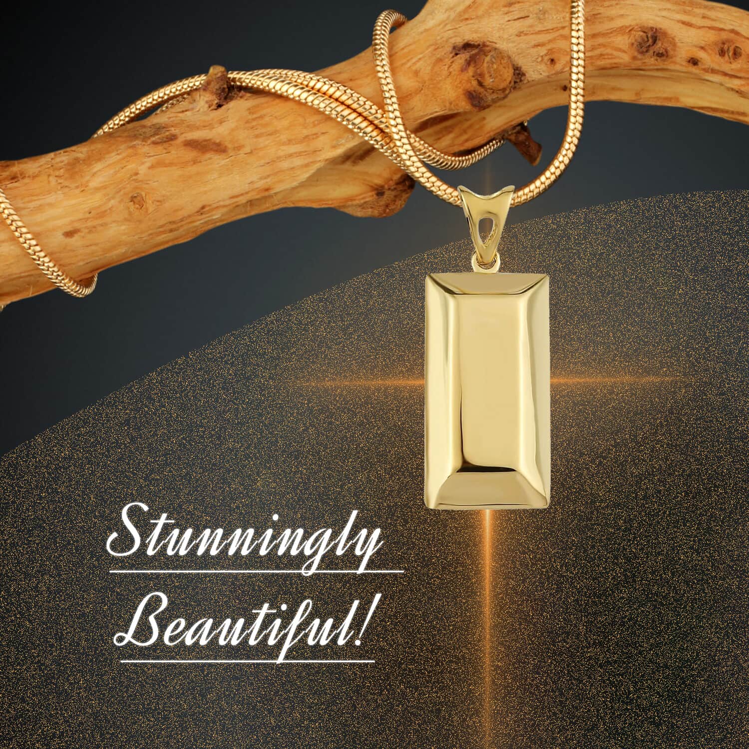 Buy Luxoro 10K Yellow Gold Bar Pendant , Gold Pendant , Gold Bar