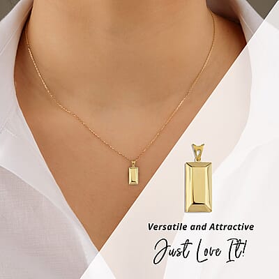 Luxoro Bar Pendant without Chain in 10K Yellow Gold 1.20 Grams