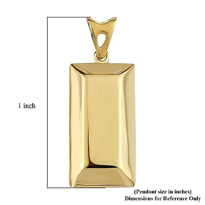 Luxoro Bar Pendant without Chain in 10K Yellow Gold 1.20 Grams