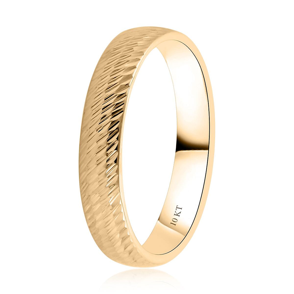 10K Yellow Gold Slash Cut Band Ring (Size 6.0) 1.40 Grams image number 3