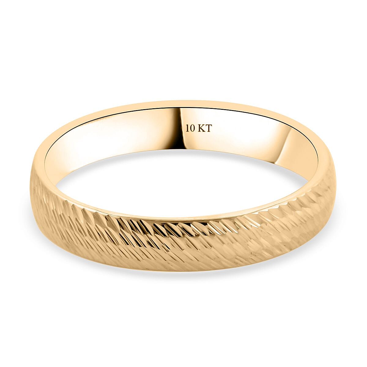 10K Yellow Gold Slash Cut Band Ring (Size 6.0) 1.40 Grams image number 4