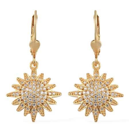 Tis the Season to Sparkle Jewelry Gift Set with Simulated Diamond Starburst Drop Earrings in 14K Yellow Gold Over Sterling Silver 0.90 ctw image number 1