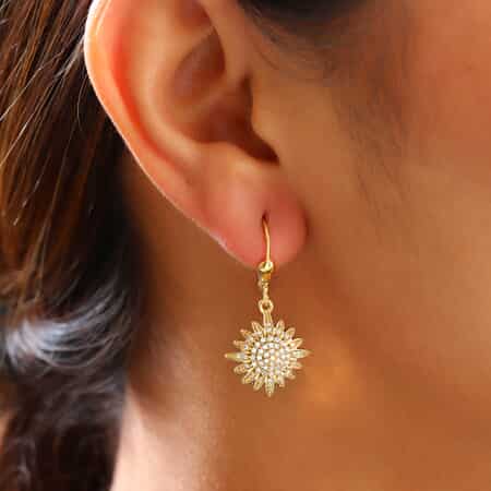 Tis the Season to Sparkle Jewelry Gift Set with Simulated Diamond Starburst Drop Earrings in 14K Yellow Gold Over Sterling Silver 0.90 ctw image number 3