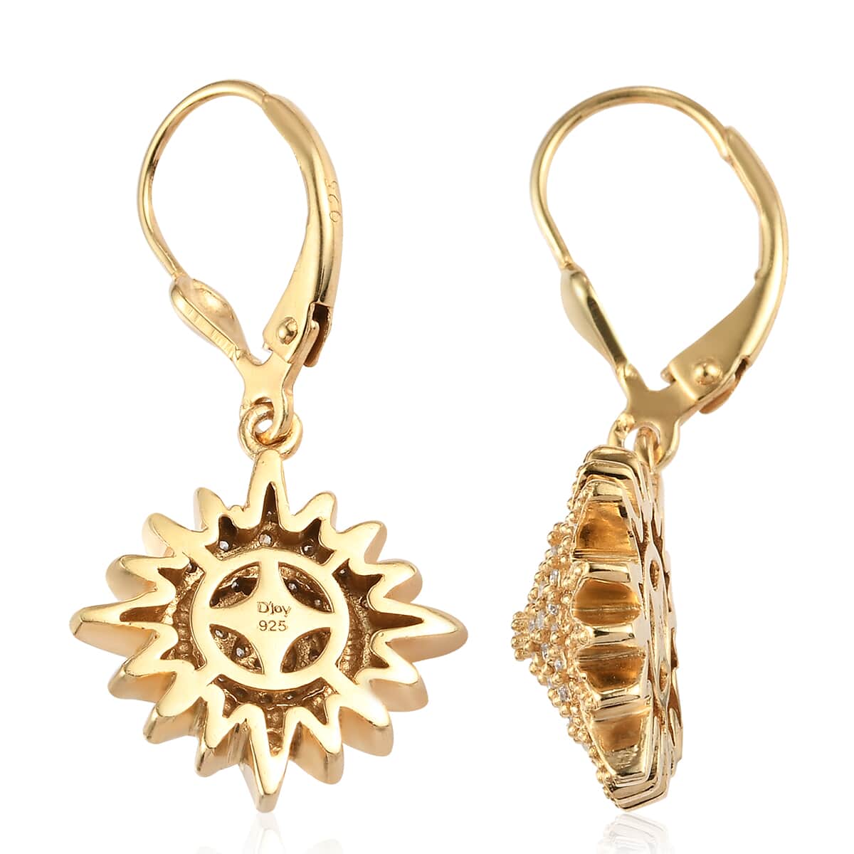 Tis the Season to Sparkle Jewelry Gift Set with Simulated Diamond Starburst Drop Earrings in 14K Yellow Gold Over Sterling Silver 0.90 ctw image number 5