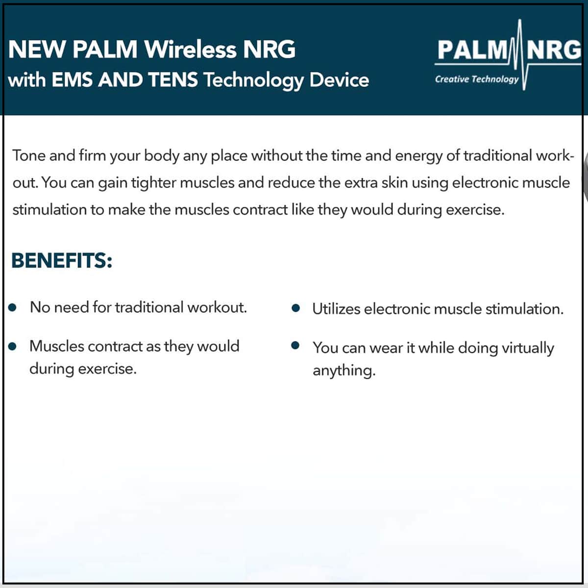 PALM Wireless NRG with EMS and TENS Technology Device image number 3