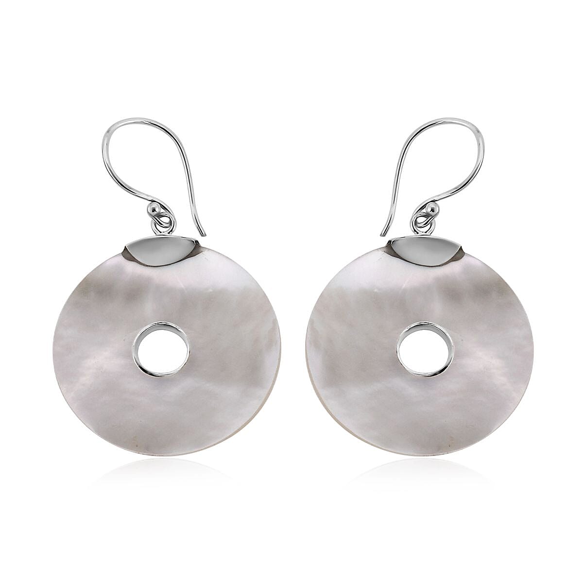 Mother Of Pearl Fancy Earrings in Sterling Silver image number 3