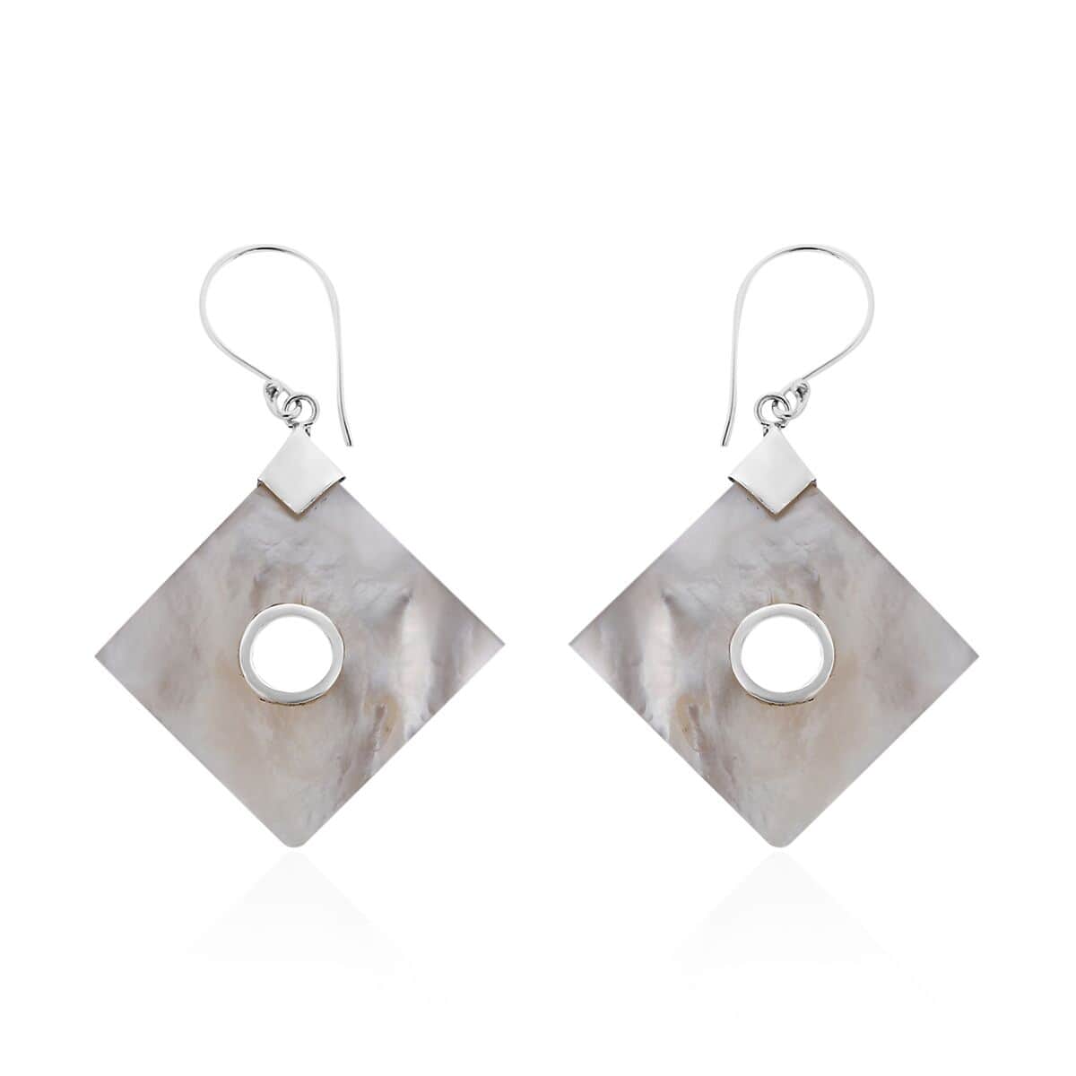 Mother Of Pearl Fancy Earrings in Sterling Silver image number 0