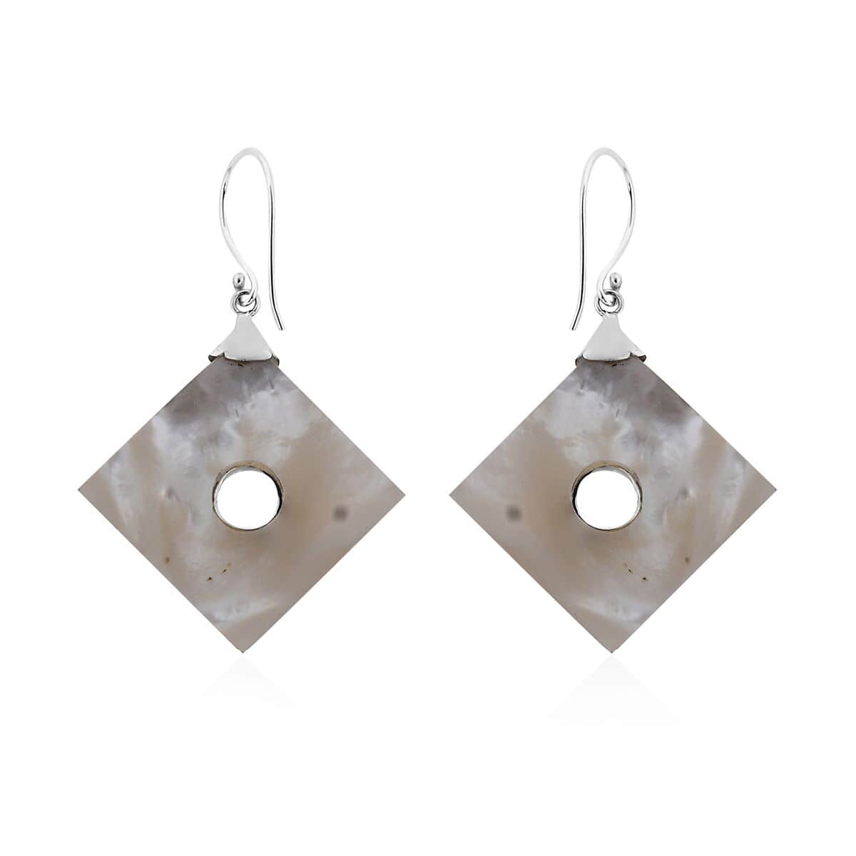 Mother Of Pearl Fancy Earrings in Sterling Silver image number 3