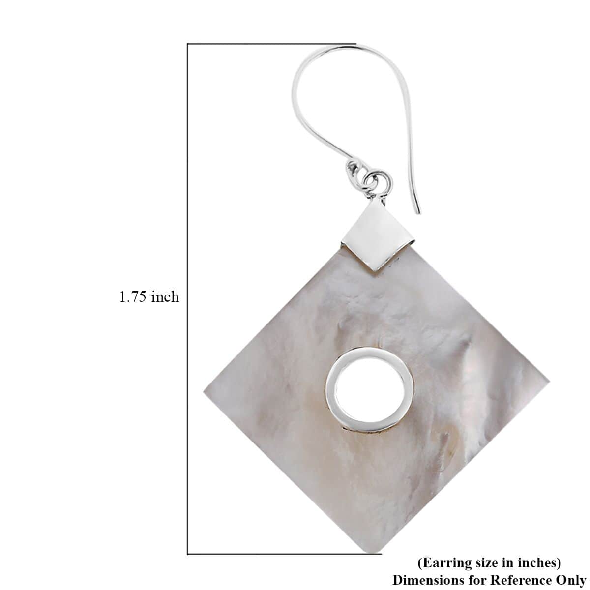 Mother Of Pearl Fancy Earrings in Sterling Silver image number 4