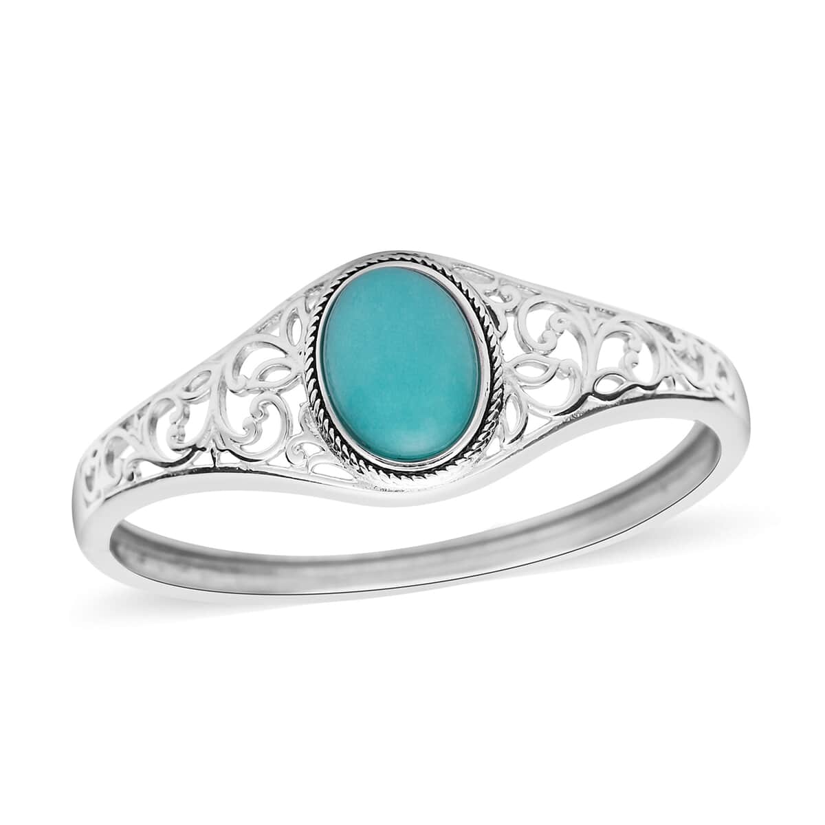 Amazonite Bangle Bracelet in Stainless Steel (7.00 In) 11.80 ctw image number 0