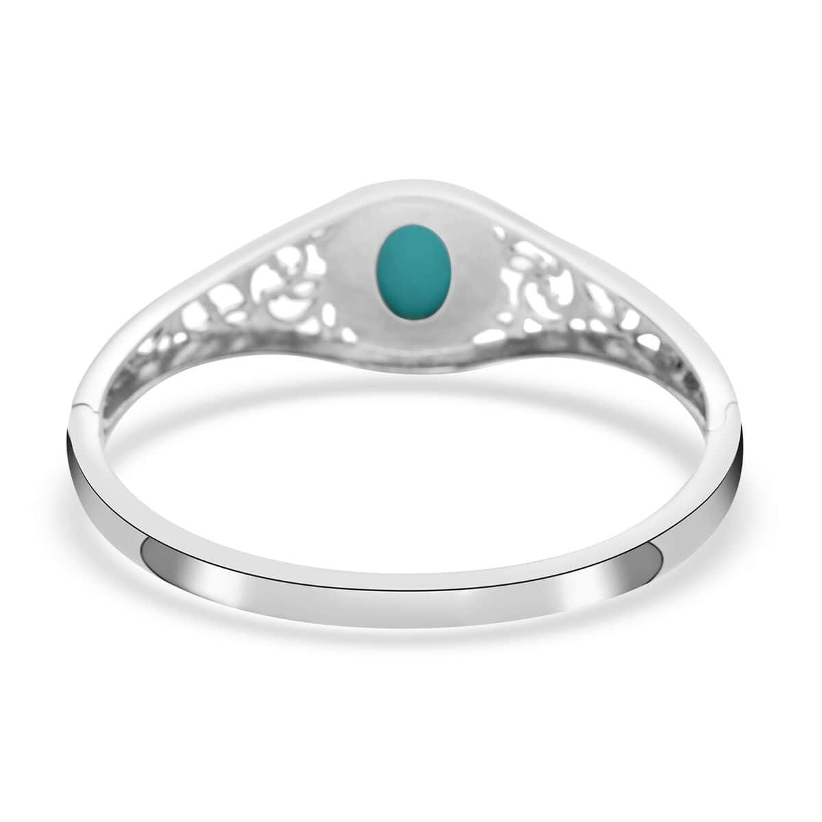 Amazonite Bangle Bracelet in Stainless Steel (7.00 In) 11.80 ctw image number 4
