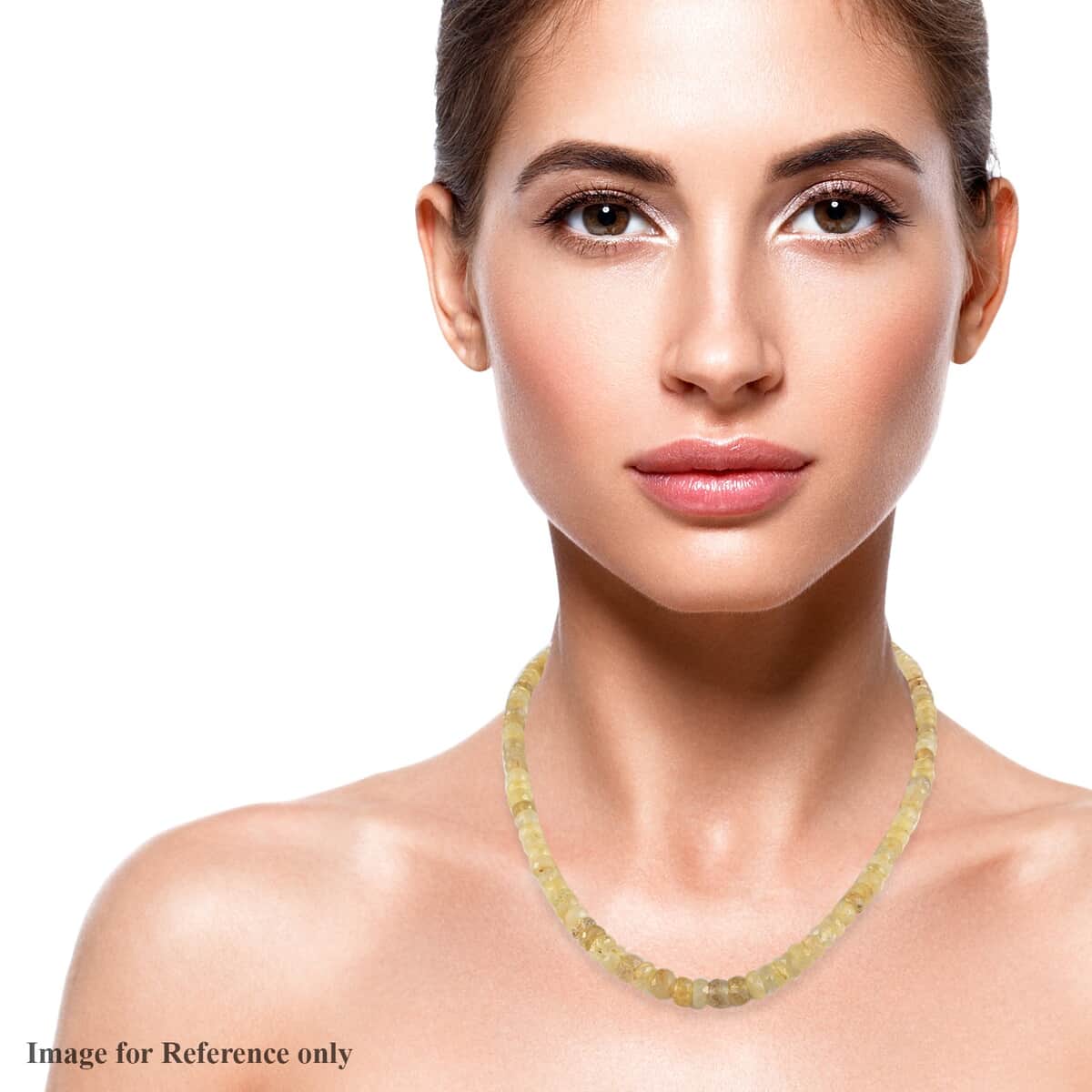 Golden Rutilated Quartz Beaded Necklace 18-20 Inches in Platinum Over Sterling Silver 150.00 ctw image number 2